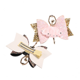 “luxury bows sequins sparkle dance party sydney lucymelon blue beige pastel gold pink peach flowers sparkly fashion kids girl stylish ballerina ballet hair clip"