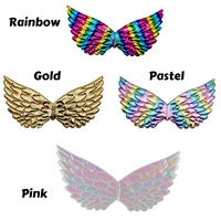 “Girls Unicorn Wings gold pink pastel rainbow Costume Sequins Flowers Birthday dress tutu Party Sydney Lucymelon”