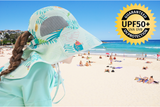 It’s summer kids protected from the sun at the beach and outdoors shading protective hats. These hats have a very wide brim of 10.5cm, plus a long neck cover. approved UPF50+ sun protection. Breathable and quick dry material means comfortable to wear all day. Ponytail hole for comfort Plain pink and blue hats , fun for the kids Adjustable head straps LucyMelon Amazebear Cancer Council Australia Legionnaires