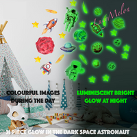 Space Astronaut glow in the dark wall art