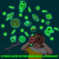 Space Astronaut glow in the dark wall art