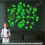 Space Astronaut glow in the dark wall art