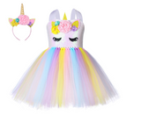 “Girls LED Light Up Unicorn Dress Tutu Horn Wings Costume Sequins Flowers Birthday Party Sydney Lucymelon Macaron Rainbow Pastel”