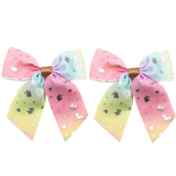 “2pc luxury bows mermaid sparkle dance party sydney lucymelon rainbow hair clips”