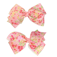 “2pc luxury bows sequins sparkle dance party sydney lucymelon sparkly beige pastel gold pink peach flowers kid girl stylish fashion”