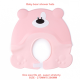 “Silicone shower hat Pink Baby Bath water protection toddler stretchy Christening Birthday Party Present Gift LucyMelon Sydney”