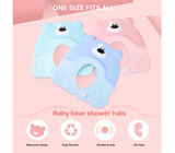 “Silicone shower hat Pink Baby Bath water protection toddler stretchy Christening Birthday Party Present Gift LucyMelon Sydney”