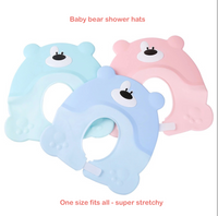 “Silicone shower hat Pink Baby Bath water protection toddler stretchy Christening Birthday Party Present Gift LucyMelon Sydney”