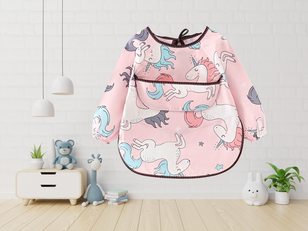 Unicorn Smock Bib long sleeve