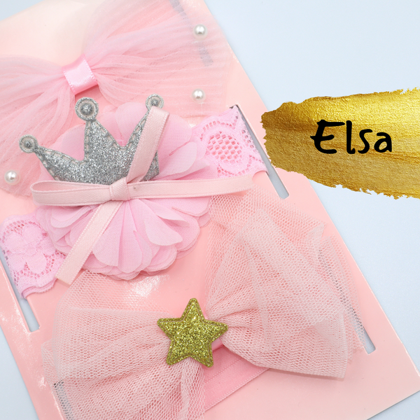 This is a gorgeous delicate soft 3 piece headband set for your daughter, Granddaughter, Niece, God daughter or friends new baby. Perfect for a baby shower gift or birthday present.