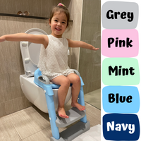 “Step up cushioned toilet seat for children kids potty training ladder toilet safety non-slip lucymelon Sydney"