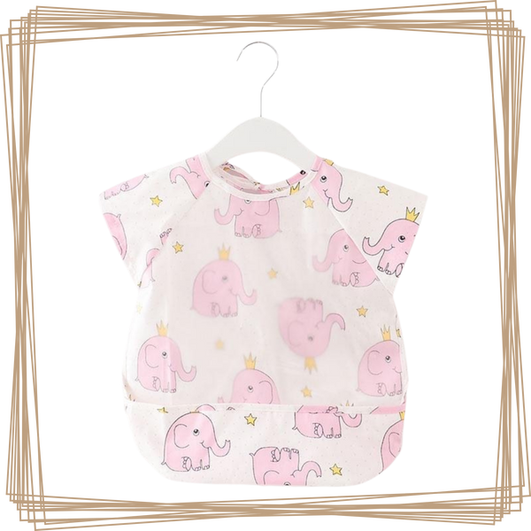 Elephant Crown Smock Short Sleeve Bib