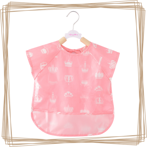 “toddler kids baby smock bib apron pocket eating art dribble cloth waterproof sydney lucymelon short sleeve Royalty”