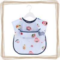 “toddler kids baby smock bib apron pocket eating art dribble cloth waterproof sydney lucymelon short sleeve Sesame Street”